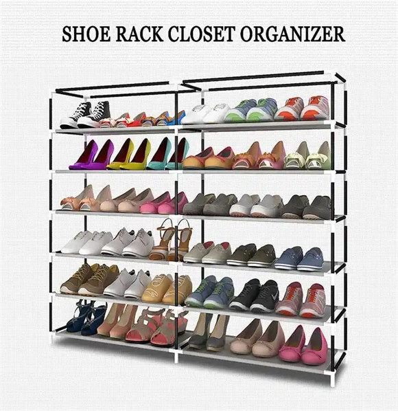 Shoe rack with cover